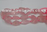 CNG1703 15.5 inches 15*20mm - 18*38mm nuggets rose quartz beads