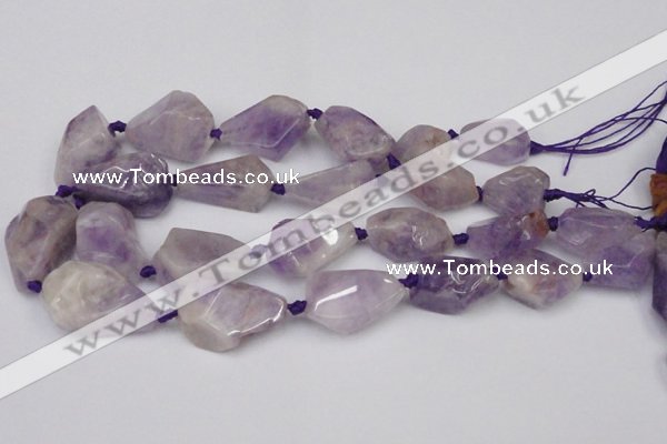 CNG1706 15.5 inches 15*20mm - 18*35mm nuggets lavender amethyst beads