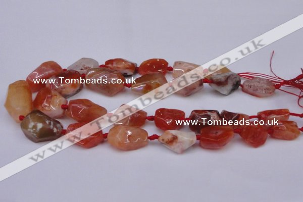 CNG1711 15.5 inches 15*20mm - 20*30mm nuggets red agate beads