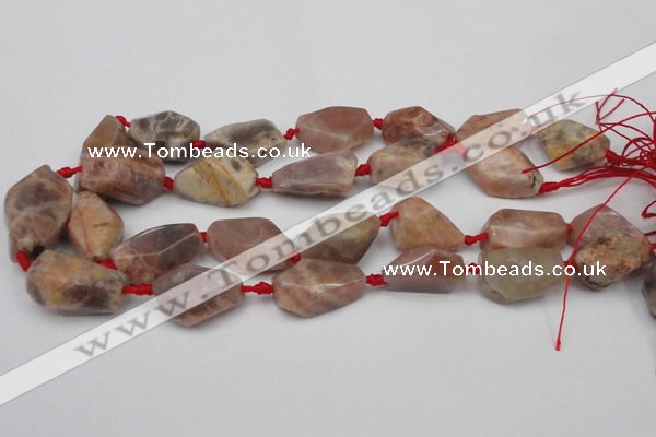 CNG1714 15.5 inches 15*20mm - 20*30mm nuggets sunstone beads