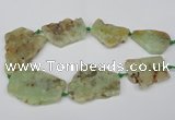 CNG1726 15.5 inches 30*40mm - 40*60mm freeform prehnite beads