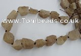 CNG1805 15.5 inches 15*20mm - 20*25mm nuggets plated rose quartz beads