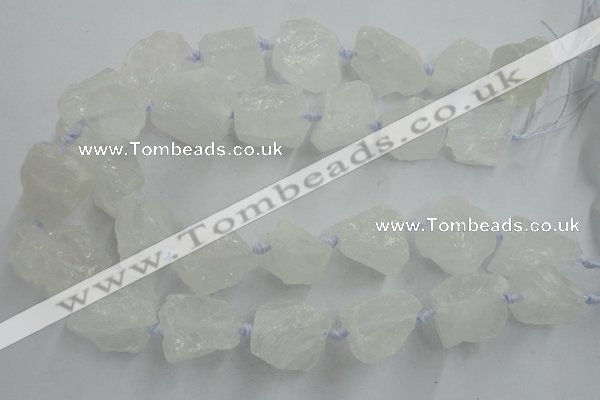 CNG1820 15.5 inches 20*25mm - 25*30mm nuggets white crystal beads