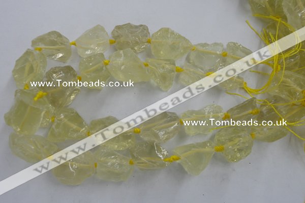 CNG1823 15.5 inches 20*25mm - 25*30mm nuggets lemon quartz beads