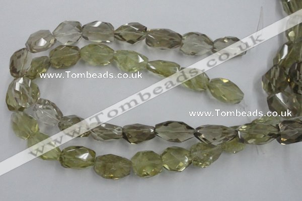 CNG1827 15.5 inches 15*20mm - 18*25mm faceted nuggets lemon quartz beads