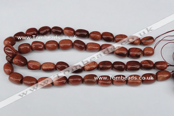 CNG19 15.5 inches 12*17mm nuggets goldstone gemstone beads