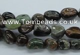 CNG201 15.5 inches 8*10mm nuggets rainbow agate gemstone beads