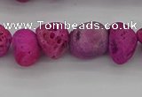 CNG2013 15.5 inches 8*10mm - 10*14mm nuggets plated druzy agate beads