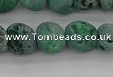 CNG2016 15.5 inches 8*10mm - 10*14mm nuggets plated druzy agate beads