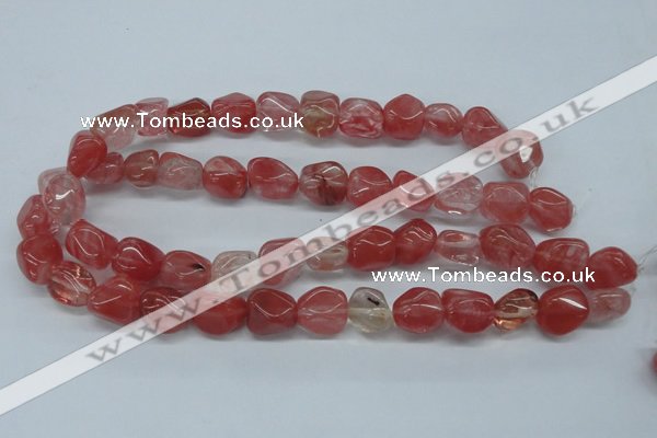 CNG205 15.5 inches 12-4mm*16-18mm nuggets cherry quartz beads