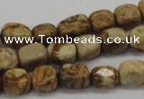 CNG208 15.5 inches 8*10mm nuggets picture jasper gemstone beads