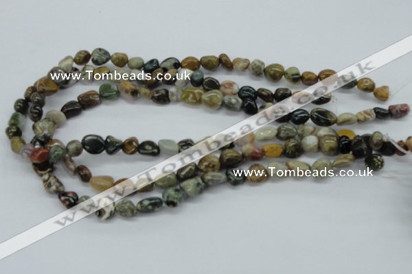 CNG209 15.5 inches 7*9mm nuggets ocean stone beads