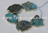 CNG2122 8 inches 30*45mm - 40*48mm freeform sea sediment jasper beads