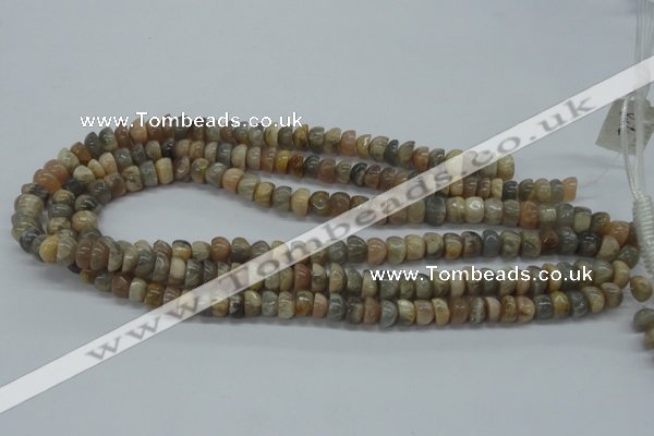 CNG214 15.5 inches 6*8mm nuggets moonstone gemstone beads