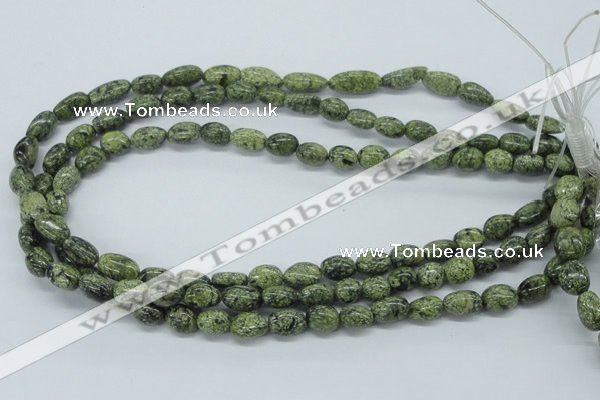 CNG215 15.5 inches 8*10mm nuggets green lace gemstone beads