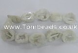 CNG2157 15.5 inches 25*35mm - 35*40mm nuggets druzy agate beads