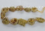 CNG2158 15.5 inches 25*35mm - 35*40mm nuggets druzy agate beads