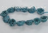 CNG2161 15.5 inches 25*35mm - 35*40mm nuggets druzy agate beads