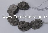 CNG2171 7.5 inches 25*35mm - 35*40mm freeform druzy agate beads