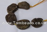 CNG2172 7.5 inches 25*35mm - 35*40mm freeform druzy agate beads