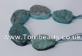 CNG2173 7.5 inches 25*35mm - 35*40mm freeform druzy agate beads