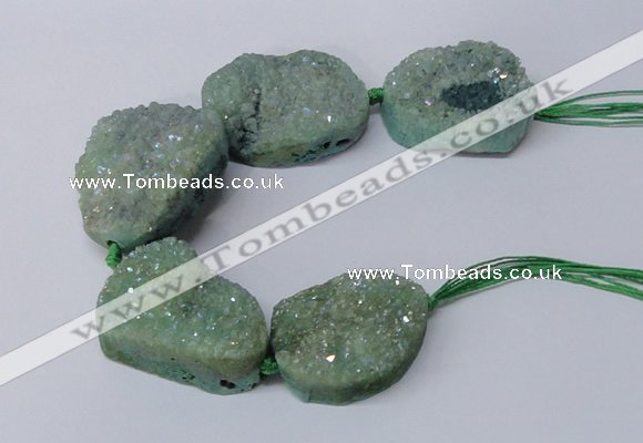 CNG2174 7.5 inches 25*35mm - 35*40mm freeform druzy agate beads