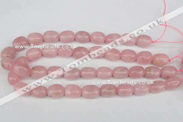 CNG22 15.5 inches 12*17mm nuggets rose quartz gemstone beads