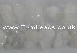 CNG2207 15.5 inches 10*14mm - 13*18mm nuggets plated druzy quartz beads