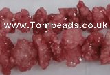 CNG2210 15.5 inches 10*14mm - 13*18mm nuggets plated druzy quartz beads