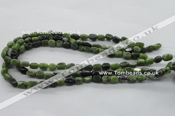 CNG222 15.5 inches 7*9mm nuggets canadian jade gemstone beads