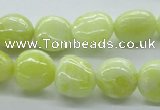 CNG223 15.5 inches 10*14mm nuggets lemon jade gemstone beads