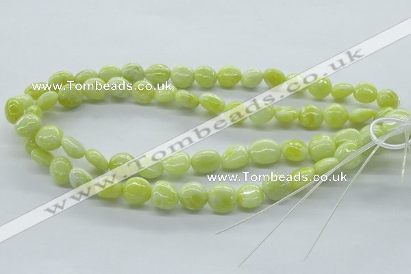 CNG223 15.5 inches 10*14mm nuggets lemon jade gemstone beads