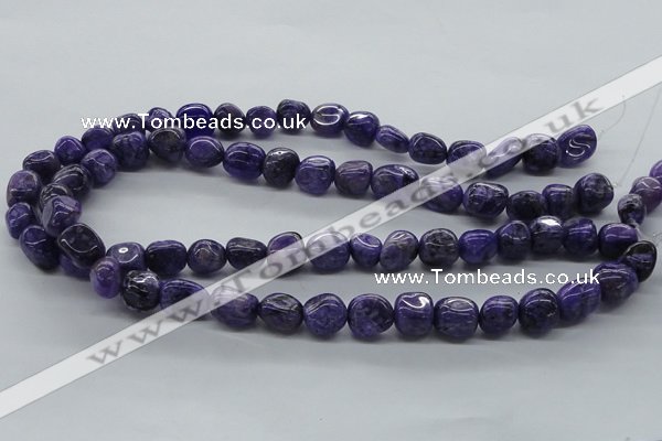 CNG225 15.5 inches 10*12mm nuggets dyed dogtooth amethyst beads