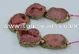 CNG2312 7.5 inches 25*35mm - 35*40mm freeform druzy agate beads