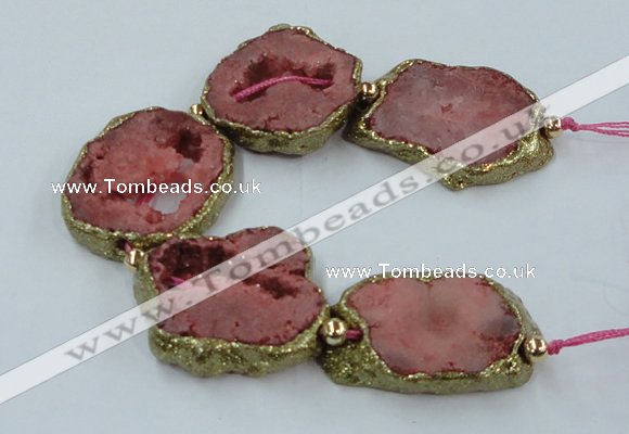 CNG2312 7.5 inches 25*35mm - 35*40mm freeform druzy agate beads