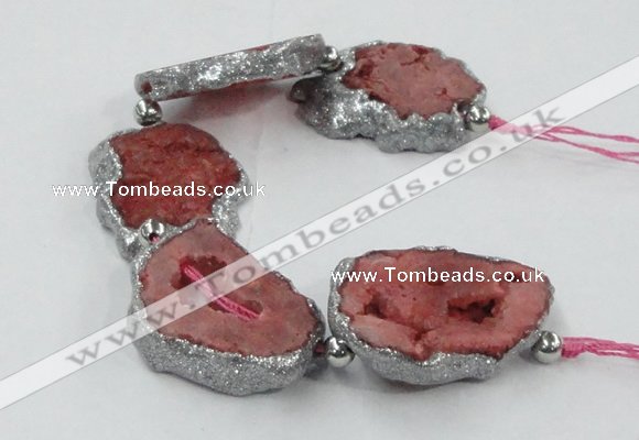 CNG2319 7.5 inches 25*35mm - 35*40mm freeform druzy agate beads