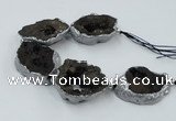 CNG2321 7.5 inches 25*35mm - 35*40mm freeform druzy agate beads