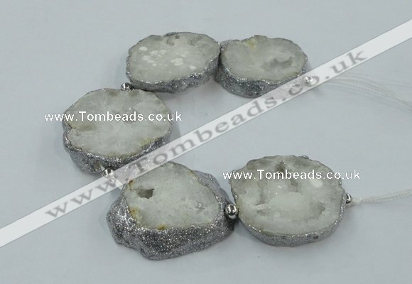 CNG2325 7.5 inches 35*40mm - 45*50mm freeform druzy agate beads