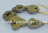 CNG2327 7.5 inches 35*40mm - 45*50mm freeform druzy agate beads