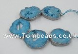 CNG2333 7.5 inches 35*40mm - 45*50mm freeform druzy agate beads