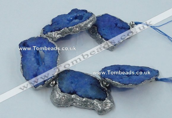 CNG2335 7.5 inches 35*40mm - 45*50mm freeform druzy agate beads