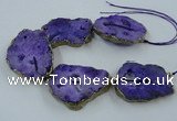 CNG2340 7.5 inches 40*50mm - 55*60mm freeform druzy agate beads