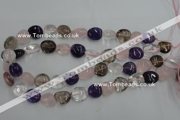 CNG235 15.5 inches 15*16mm nuggets mixed quartz beads