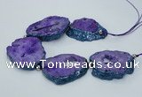 CNG2358 7.5 inches 40*50mm - 55*60mm freeform druzy agate beads