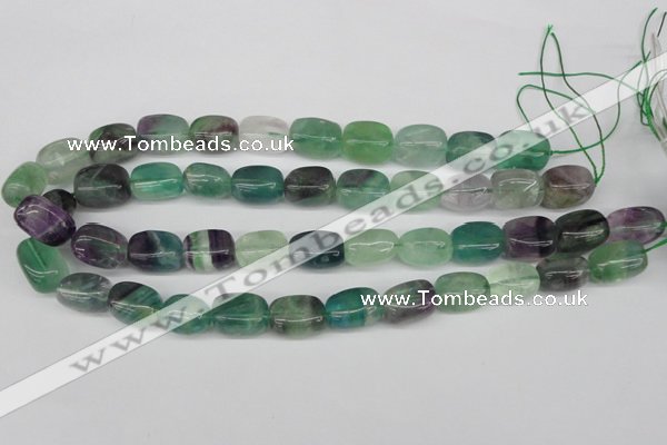 CNG24 15.5 inches 12*17mm nuggets fluorite gemstone beads