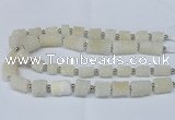 CNG2430 15.5 inches 11*14mm - 14*20mm tube druzy quartz beads