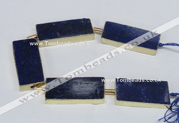 CNG2445 15.5 inches 20*40mm - 20*45mm freeform lapis lazuli beads