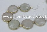 CNG2471 7.5 inches 30mm faceted coin quartz gemstone beads