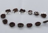 CNG2486 15.5 inches 15*20mm - 20*25mm freeform plated druzy agate beads