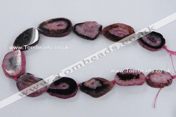 CNG2532 15.5 inches 20*28mm - 30*40mm freeform druzy agate beads